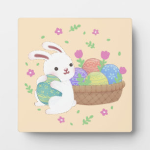 Niedliche Ostersonnige Illustration Fotoplatte