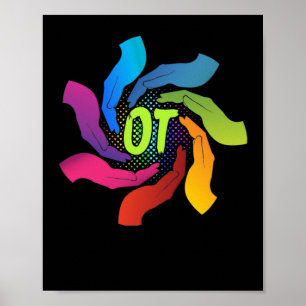 Niedliche OT-Hands-Arbeitstherapie Poster