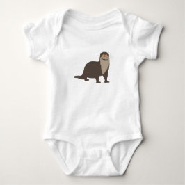 Niedliche Otter-Illustration Baby Strampler