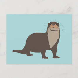 Niedliche Otter-Illustration Feiertagspostkarte