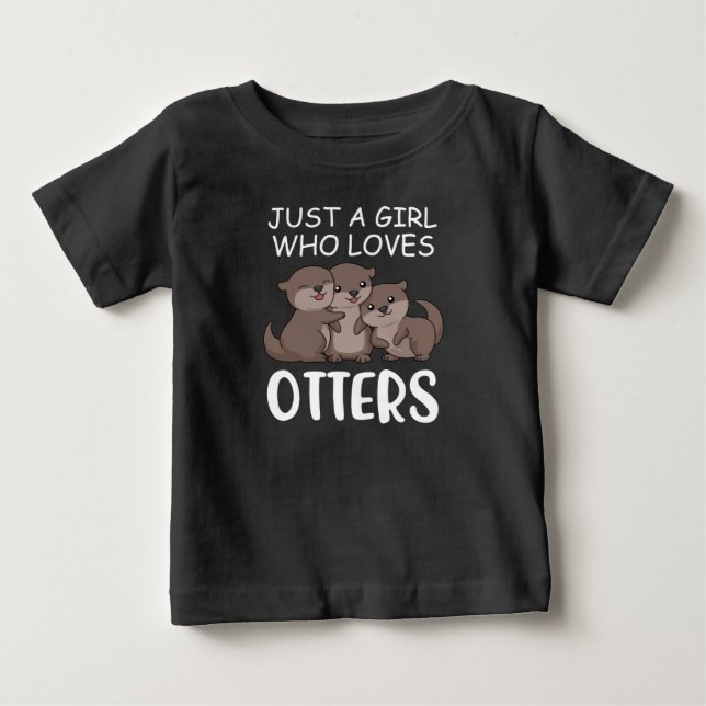 Niedliche Otter Women Sea nur ein Mädchen, das and Baby T-shirt (Vorderseite)
