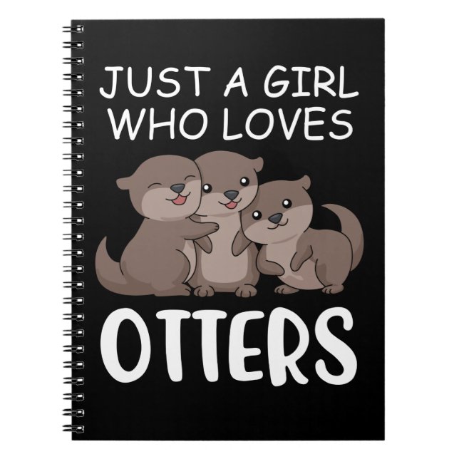 Niedliche Otter Women Sea nur ein Mädchen, das and Notizblock (Vorderseite)