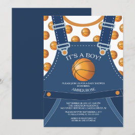 Niedliche Overalls BASKETBALL Kinderdusche Einladu Einladung