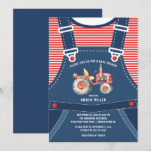 Niedliche Overalls Farm Traktor Kinderdusche Einla