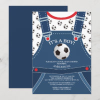 Niedliche Overalls SOCCER Ball Kinderdusche Einlad