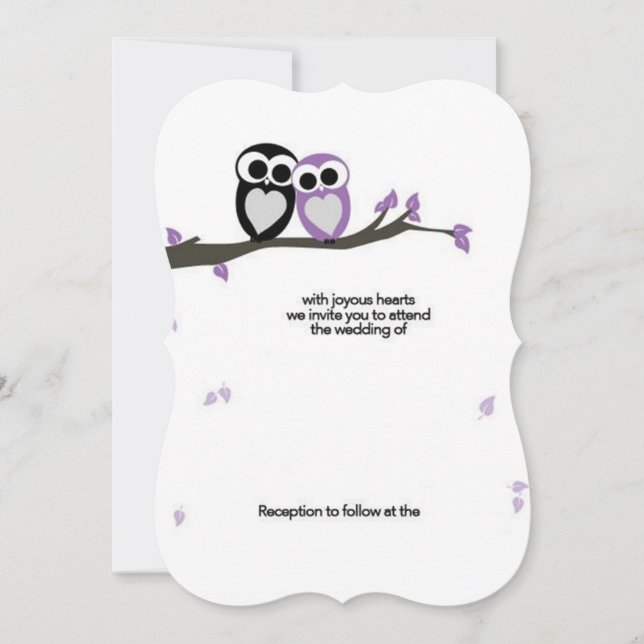 Niedliche Owl Couple Wedding (Vorderseite)