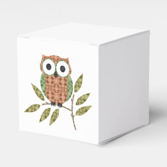 Niedliche Owl Gefälligkeitsboxen Geschenkschachtel (Vorderseite)