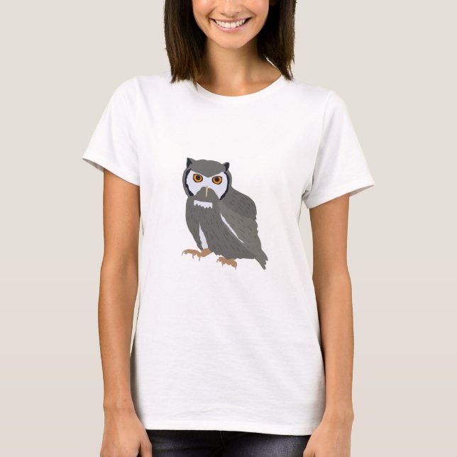 Niedliche Owl Illustration T-Shirt (Vorderseite)
