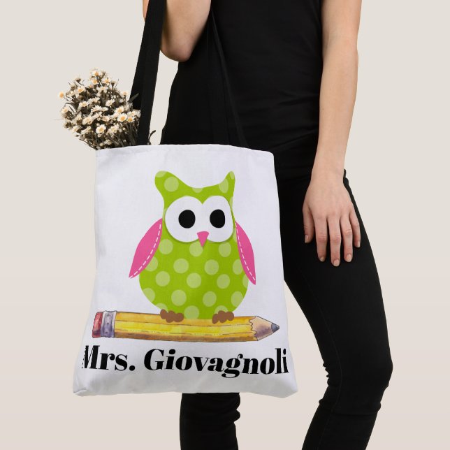 Niedliche Owl Teacher Tasche - Sehen Sie zurück! (Von Nahem)