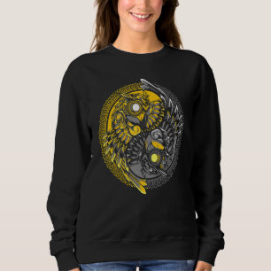 Niedliche Owl Women Mystic Yin Yang Owls Sweatshirt