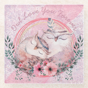 Niedliche Owls Glasuntersetzer