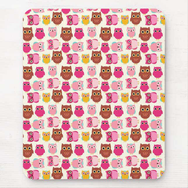 Niedliche Owls Mousepad (Vorne)
