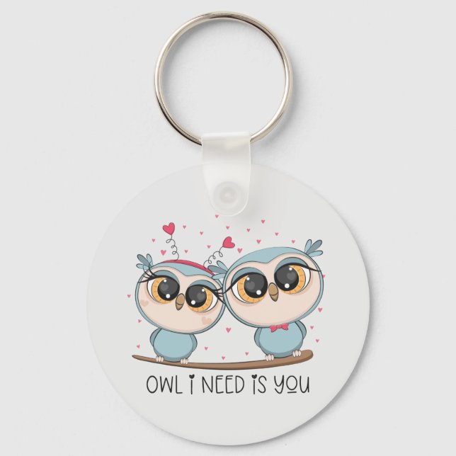 Niedliche Owls Schlüsselanhänger (Vorderseite)