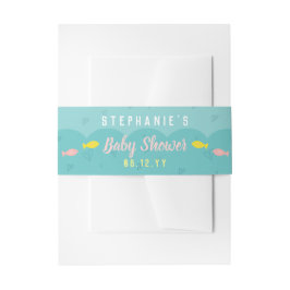 Niedliche Ozeanfische Herz Whimsical Baby Dusche Einladungsbanderole