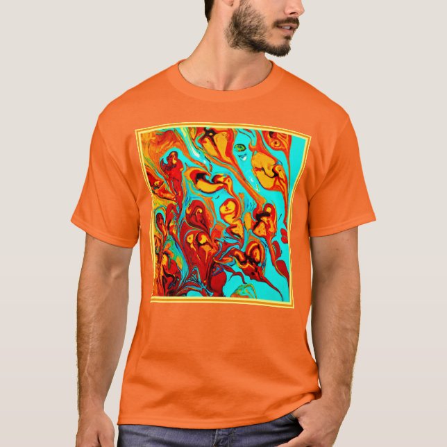 Niedliche Ozeanmuster Kunst T-Shirt (Vorderseite)