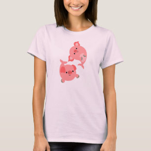 Niedliche Paare des Cartoon Merpigs Frauen-T - T-Shirt