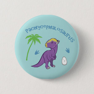 Niedliche Pachycephalosaurus Button