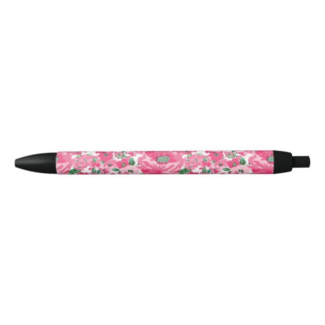 Niedliche Paint Pink Blume Elegantes Weißes Design Kugelschreiber (Vorderseite)
