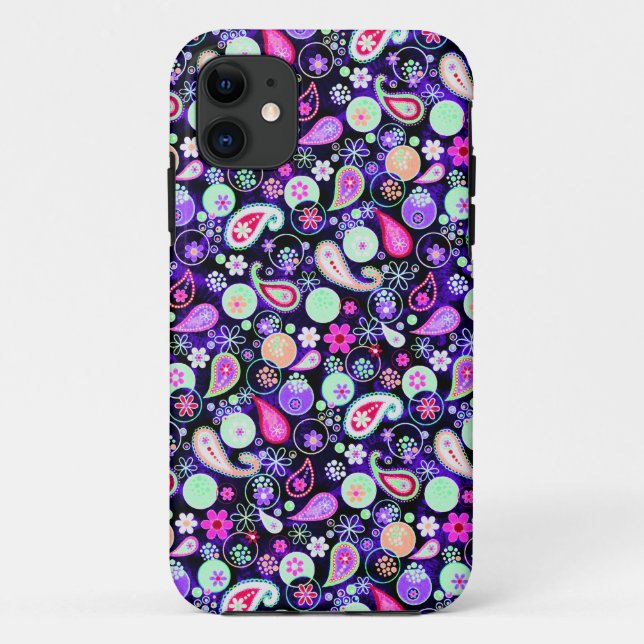 Niedliche Paisley-Muster Case-Mate iPhone Hülle (Rückseite)