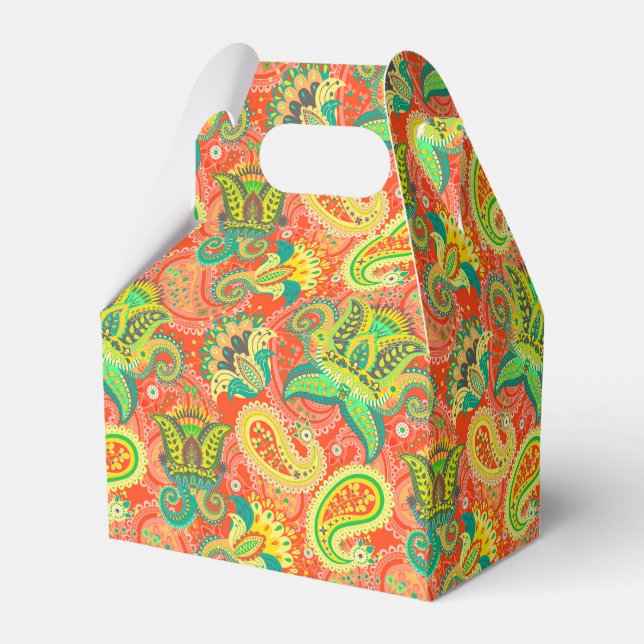 Niedliche Paisley-Muster Geschenkschachtel (Rückseite)