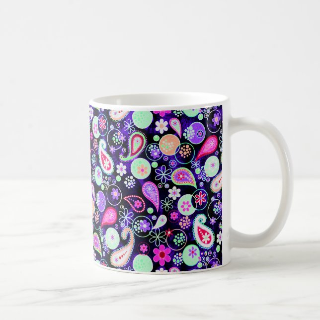 Niedliche Paisley-Muster Kaffeetasse (Rechts)