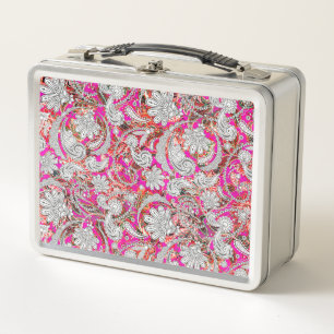 Niedliche Paisley-Muster Metall Brotdose