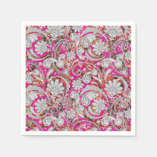 Niedliche Paisley-Muster Serviette (Vorderseite)