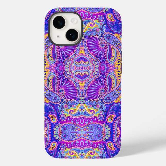 Niedliche Paisley-Tasse Case-Mate iPhone 14 Hülle (Rückseite)