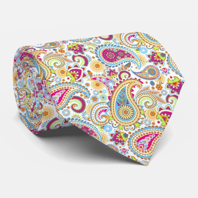 Niedliche Paisley-Tischdecke Krawatte (Gerollt)