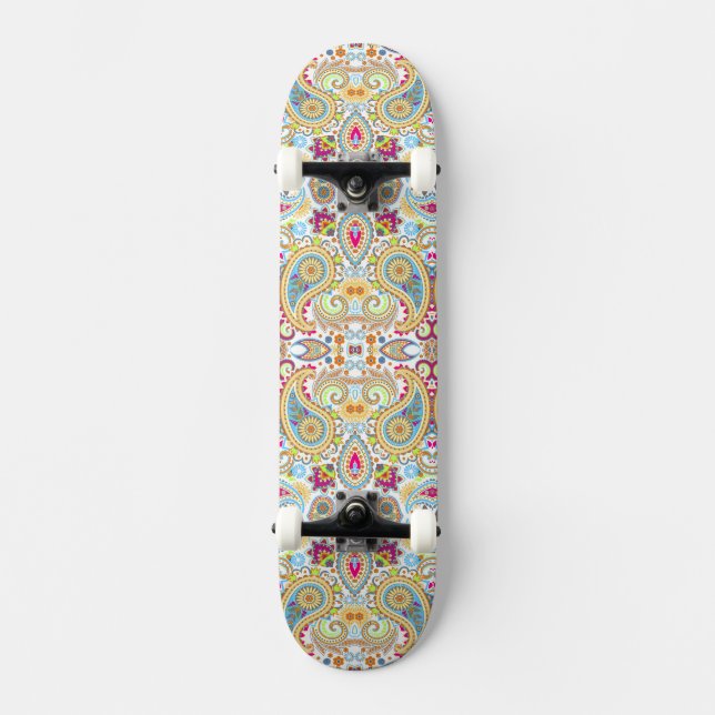 Niedliche Paisley-Tischdecke Skateboard (Vorderseite)