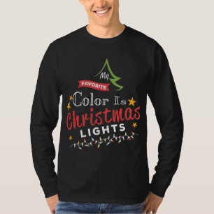 Niedliche Pajamas Weihnachten Meine Lieblingsfarbe T-Shirt