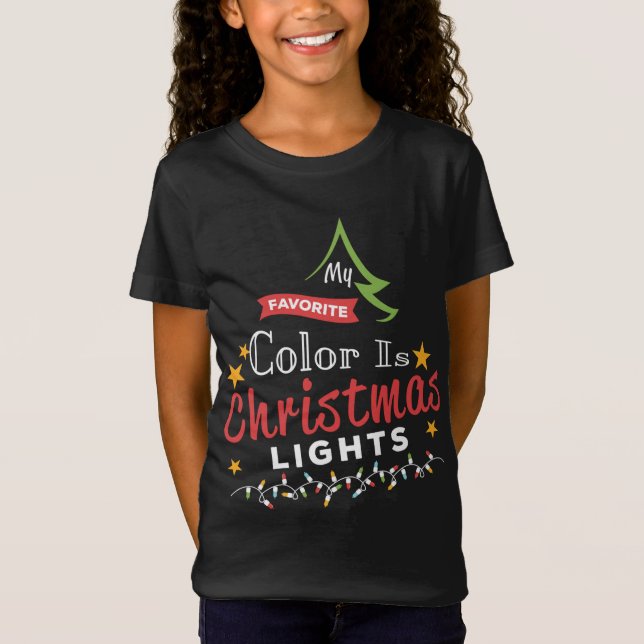 Niedliche Pajamas Weihnachten Meine Lieblingsfarbe T-Shirt (Vorderseite)