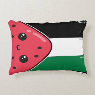 Niedliche Palästinafahne mit wassermelonfreiem Pal Dekokissen