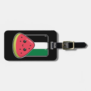 Niedliche Palästinafahne mit wassermelonfreiem Pal Gepäckanhänger