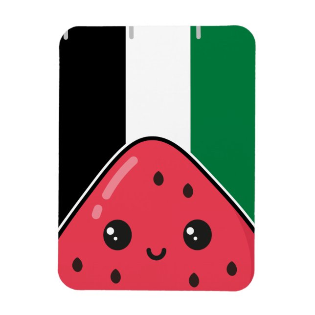 Niedliche Palästinafahne mit wassermelonfreiem Pal Magnet (Vertikal)