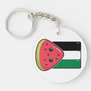 Niedliche Palästinafahne mit wassermelonfreiem Pal Schlüsselanhänger