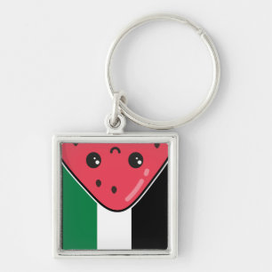Niedliche Palästinafahne mit wassermelonfreiem Pal Schlüsselanhänger