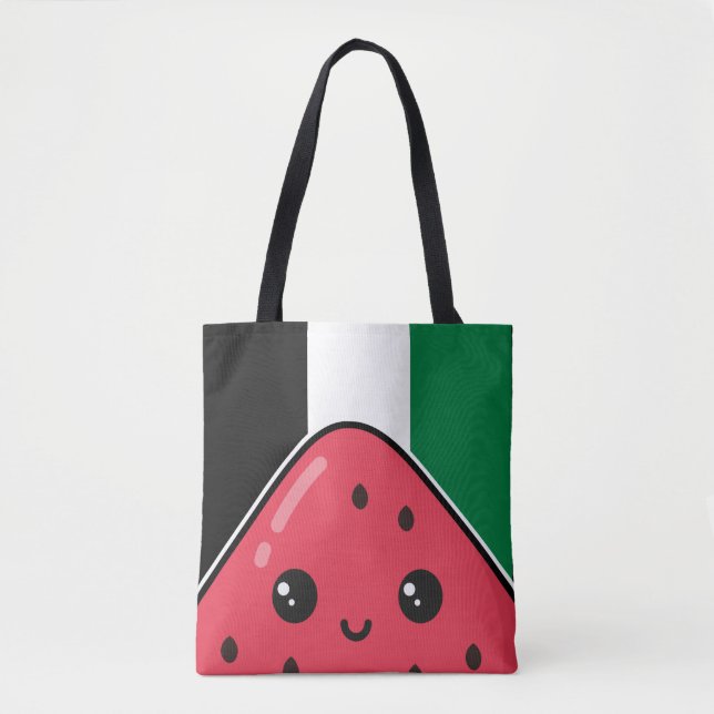 Niedliche Palästinafahne mit wassermelonfreiem Pal Tasche (Vorderseite)