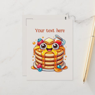 Niedliche Pancake-Liebhaber anpassen Postkarte