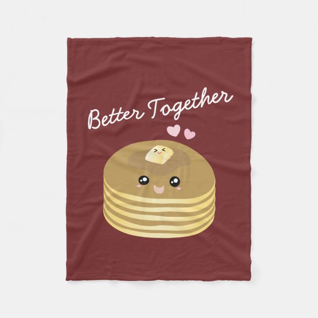 Niedliche Pancakes Butter Funny Feinschmecker Fleecedecke (Vorderseite)