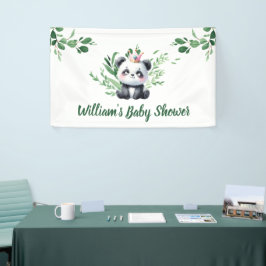 Niedliche Panda Aquarell Gründusche Banner