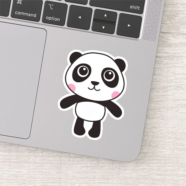Niedliche Panda-Aufkleber Aufkleber (Detail)