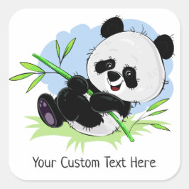Niedliche Panda-Aufkleber Quadratischer Aufkleber