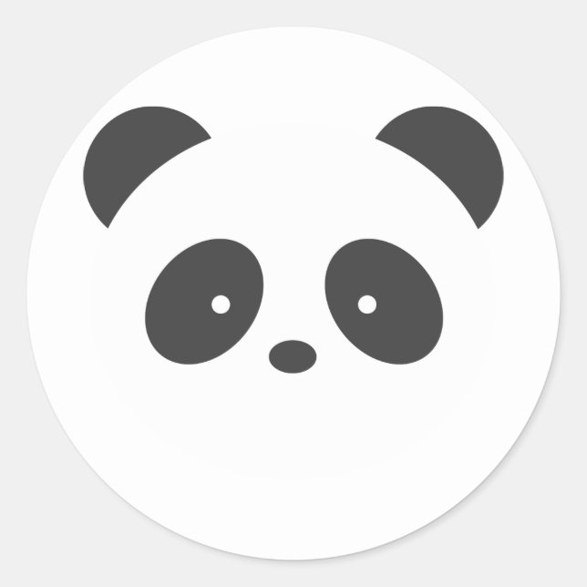 Niedliche Panda-Aufkleber Runder Aufkleber (Vorderseite)