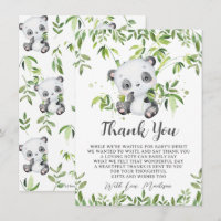 Niedliche Panda Bamboo Greenery Baby Dusche