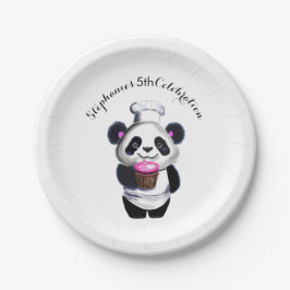 Niedliche Panda Bärenpapierplatte Pappteller