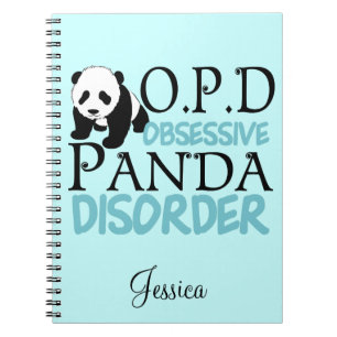 Niedliche Panda-Bärn-Gewohnheit aquamarin Notizblock