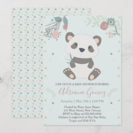 Niedliche Panda Bear Baby Dusche Einladung