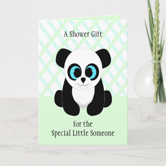 Niedliche Panda Bear Baby Showcard Karte (Vorderseite)