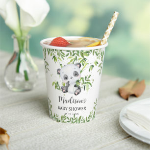 Niedliche Panda Bear Cub Bamboo Greenerity Baby Du Pappbecher